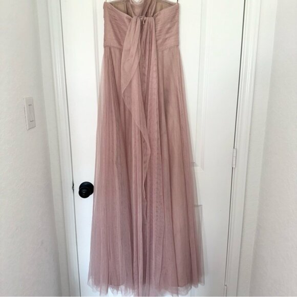 BHLDN x Jenny Yoo 4 Blush Pink Ryder Tulle Convertible Formal Bridesmaids Dress - Picture 3 of 11